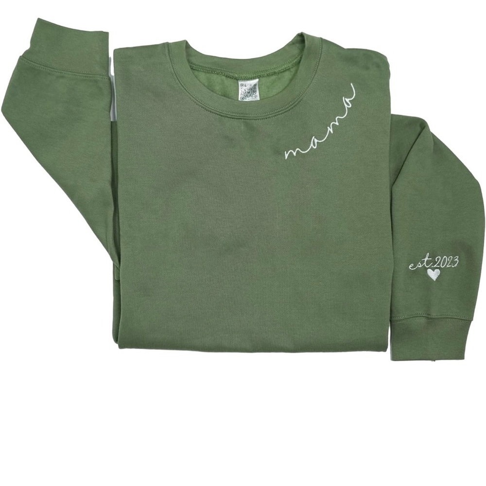 Olive Green 'Mama' Sweatshirt Est. 2023